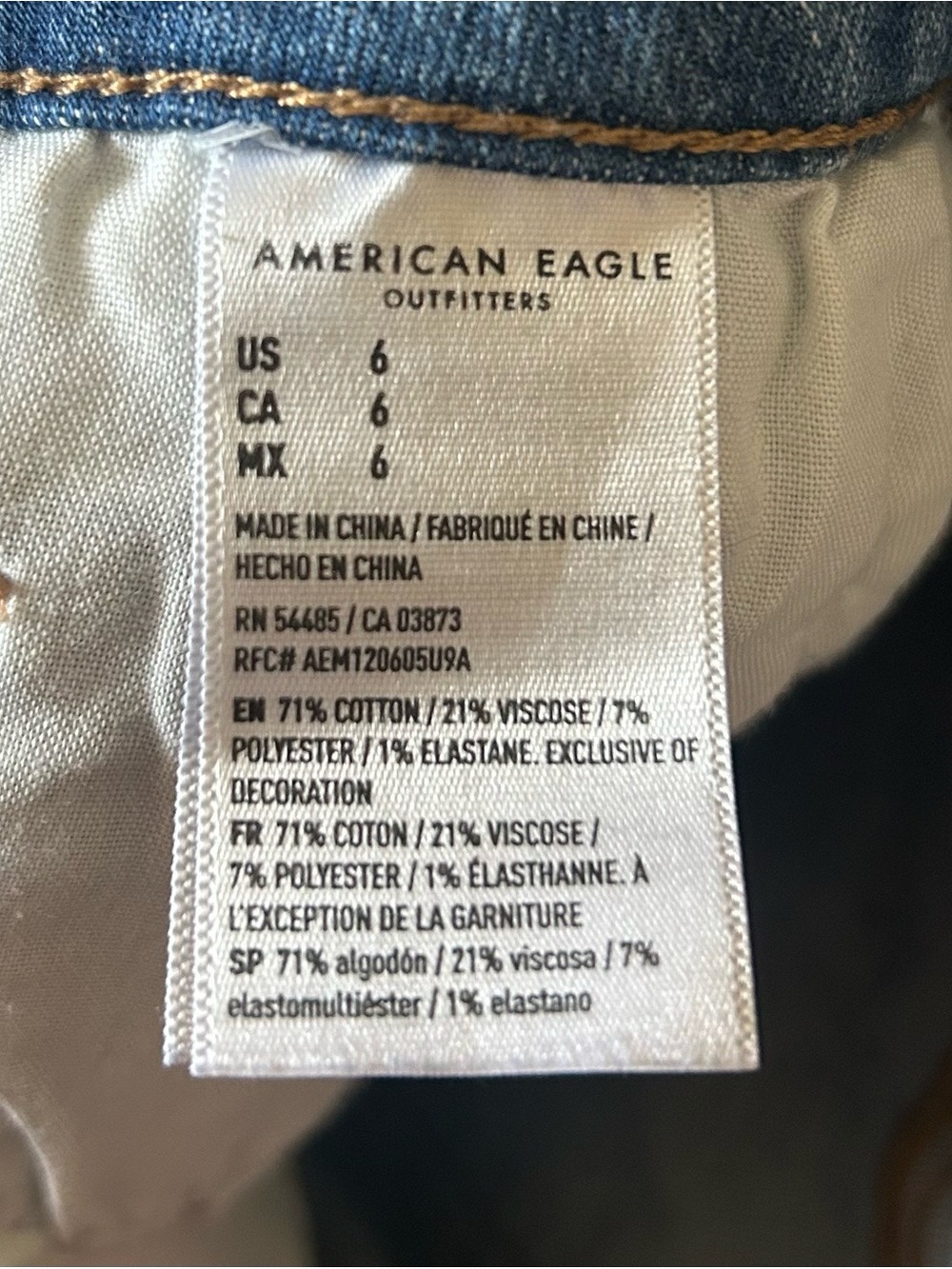 American Eagle Outfitters Distressed Blue Denim Cutoff Shorts - Picture 4 of 4